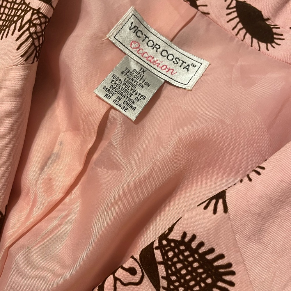 Victor costa pink and brown jacket - Picture 4 of 4